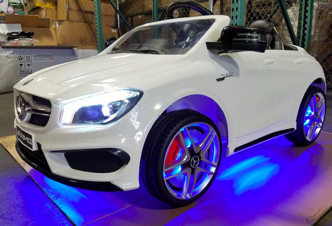 MODERNO KIDS MERCEDES CLA45 12V ELECTRIC RIDE-ON CAR, REMOTE