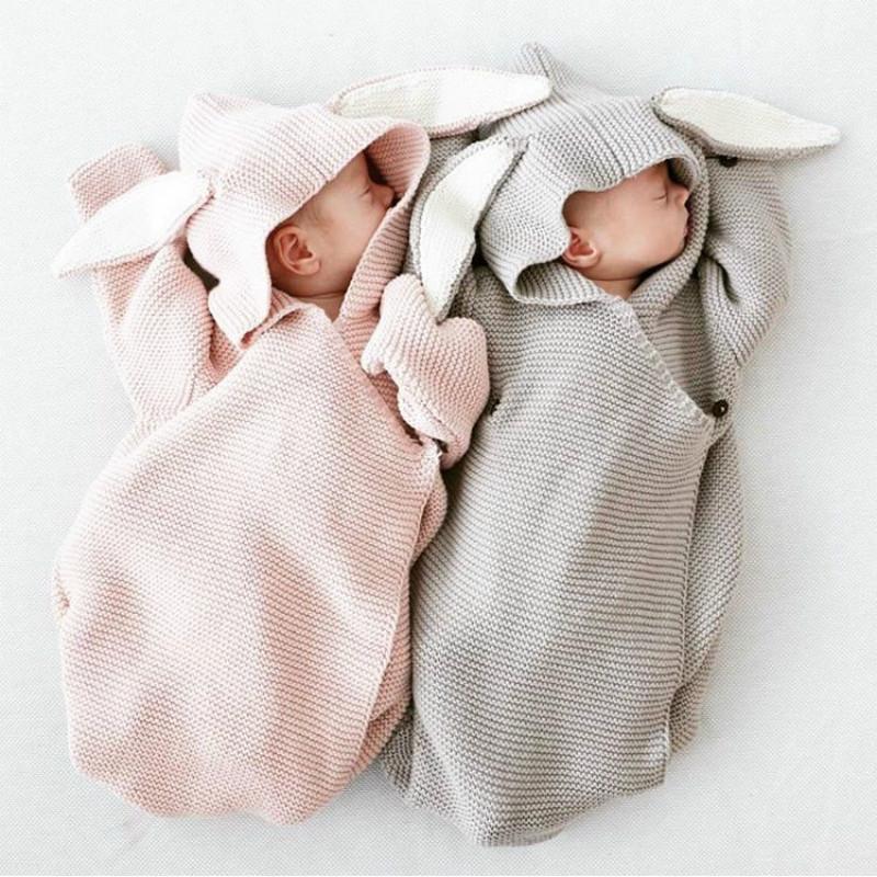 Luxury Knitted Bunny Sleeping Bag